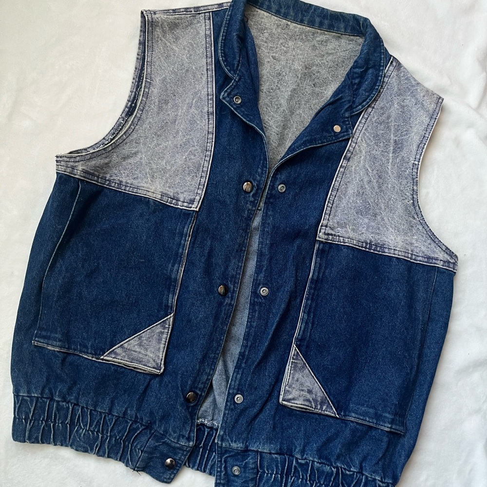 80S GUESS DENIM VEST, VINTAGE